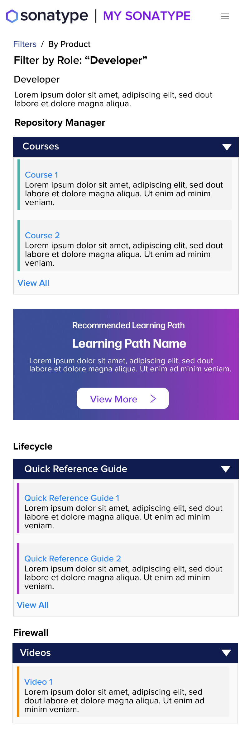 Sonatype — Mobile learning resources by role