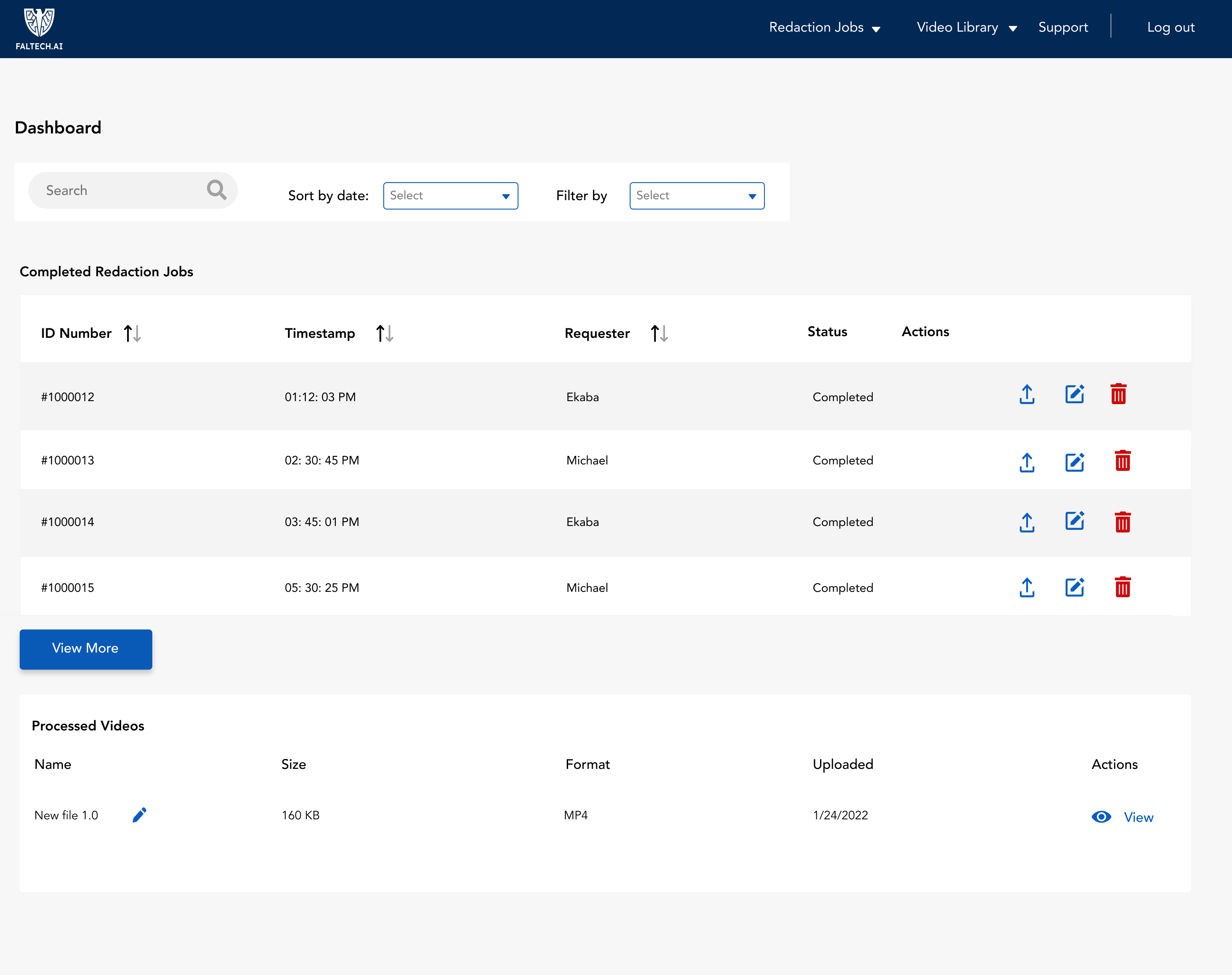Faltech.AI — Alternative dashboard