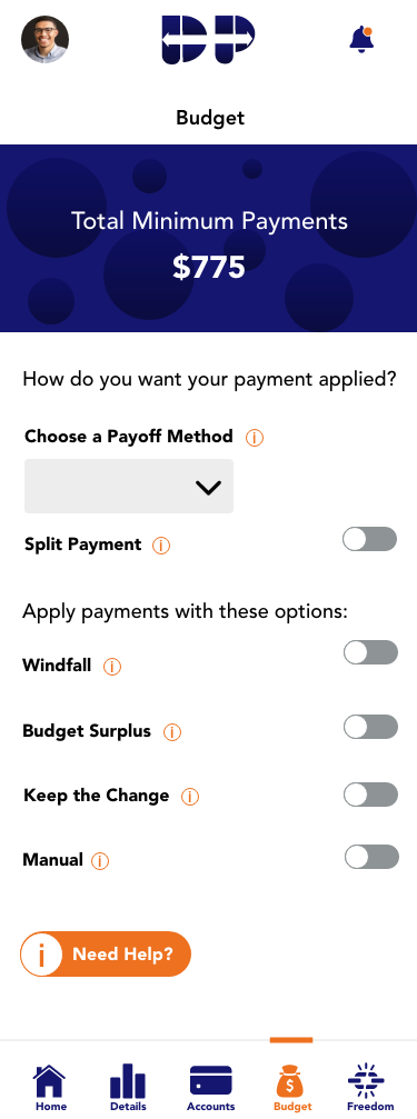 Debt Pull — Budget overview