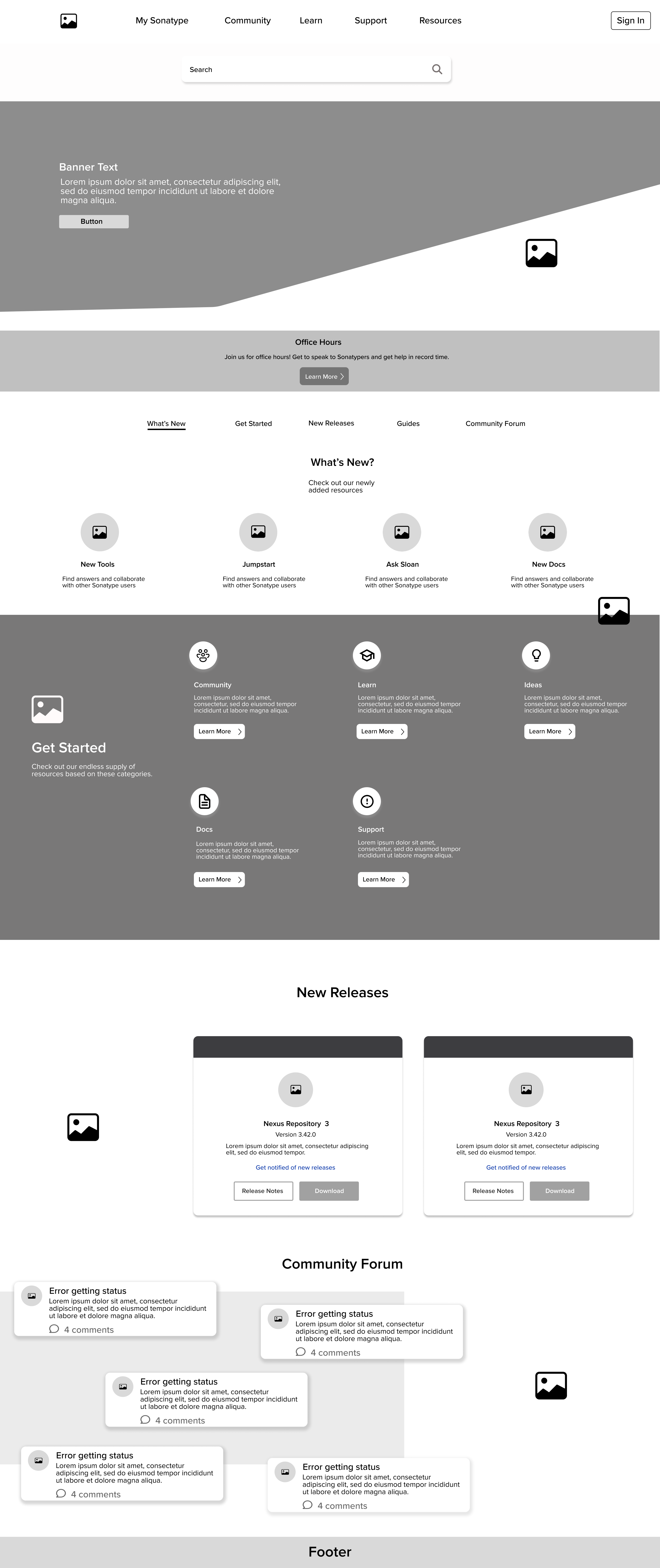 Sonatype — Edited homepage design